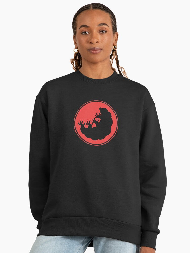 Captain Tardigrade Science Sweatshirt, Funny Water Bear Logo Top Black