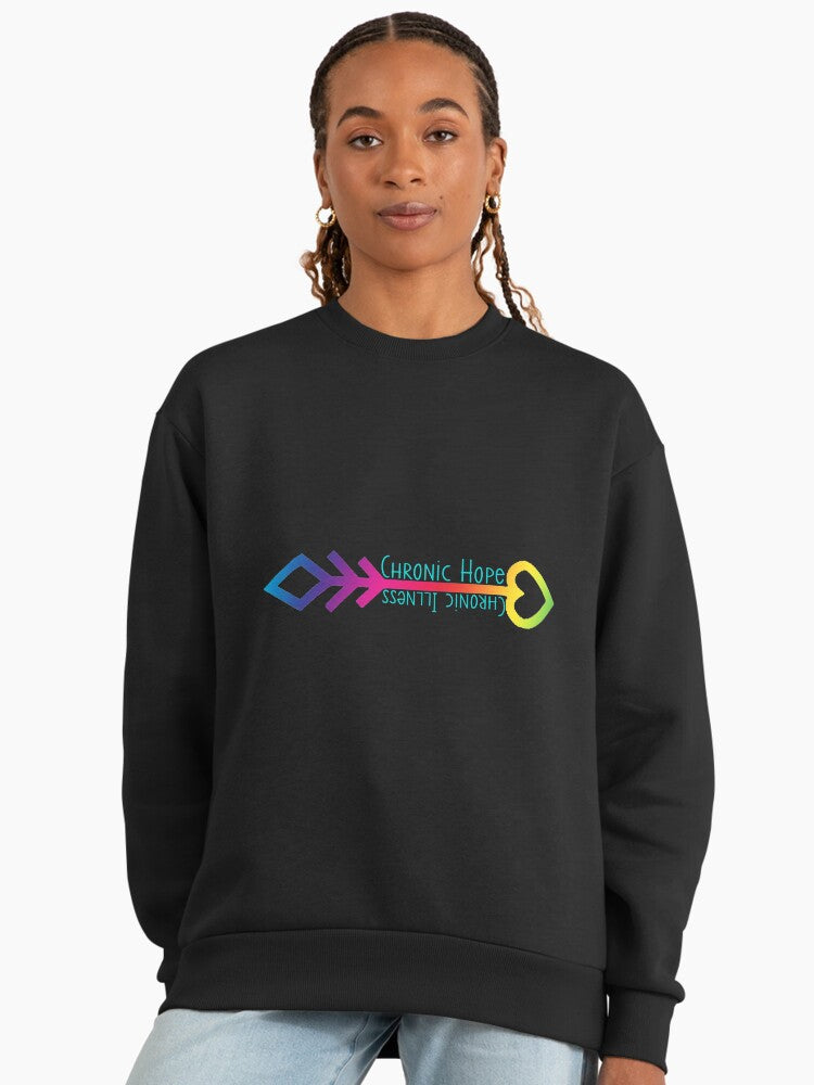 Chronic Illness Spoonie Sweatshirt, Invisible Disability Warrior Top Black
