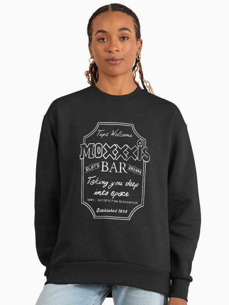 Mad Moxxi's Bar Logo Sweatshirt, Borderlands Video Game Merch Black