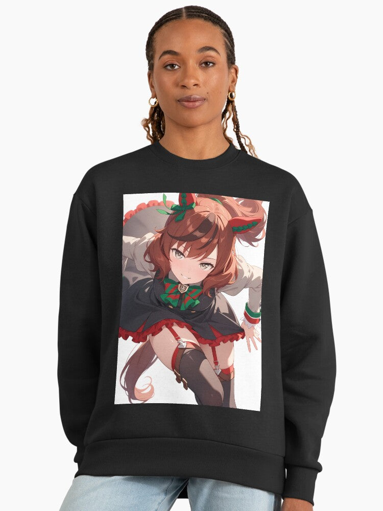 Nice Nature Fierce Uniform Sweatshirt, Uma Musume Battle Spirit Top Black