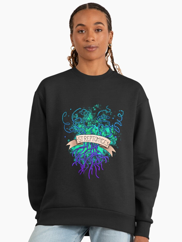 Streptomyces Natures Chemist Sweatshirt, Microbiology Science Top Black
