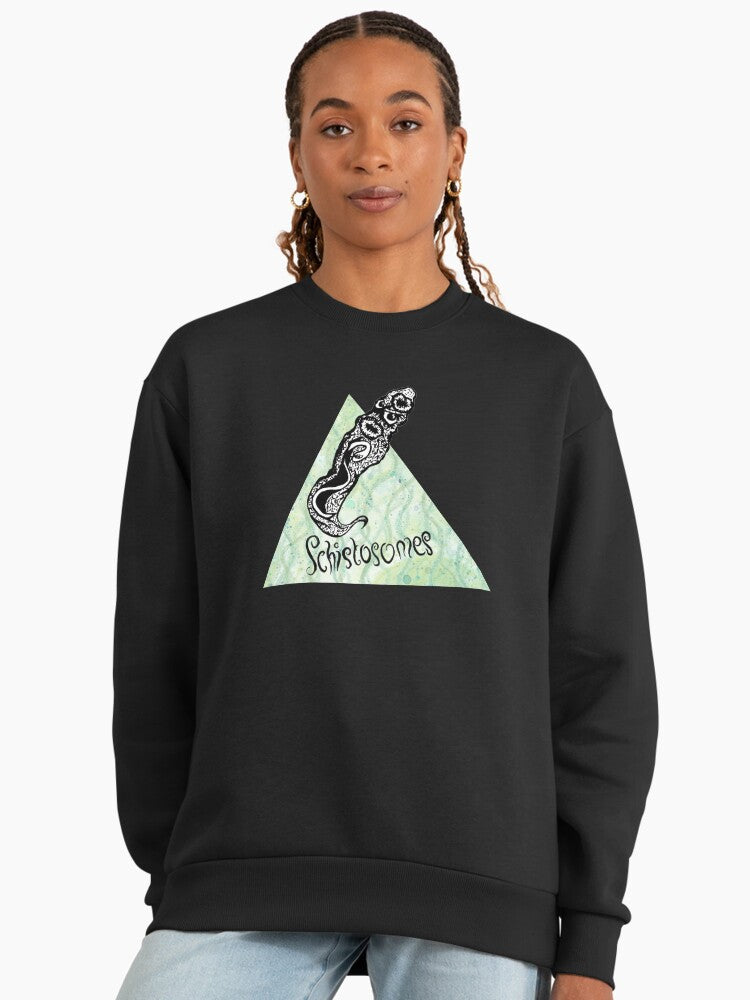 Schistosomes Parasite Biology, Premium Oversized Science Sweatshirt Graphite Black