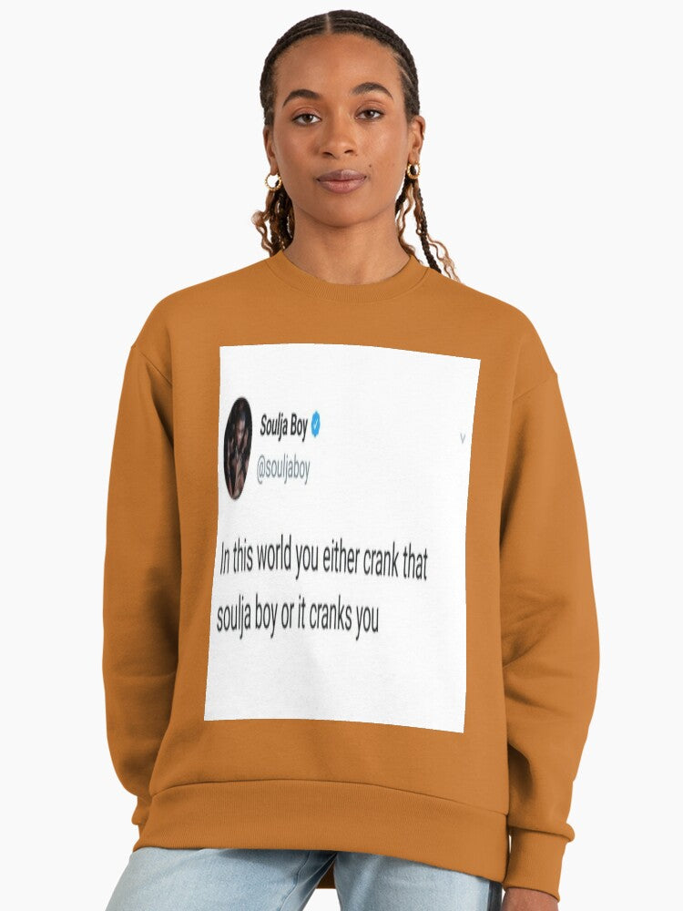 Soulja Boy Famous Tweet Sweatshirt | Iconic Viral Meme Oversized Top Clay