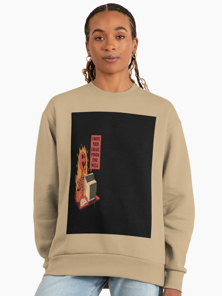 You Got Mail" 90s Nostalgia Sweatshirt, Retro Aesthetic Top Tan