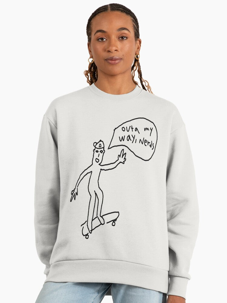 Cool Guy Aesthetic Premium Oversized Graphic Sweatshirt Bone
