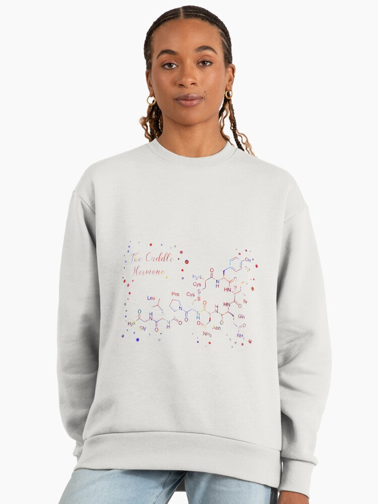 The Cuddle Hormone, Oxytocin Molecule Premium Science Sweatshirt Bone