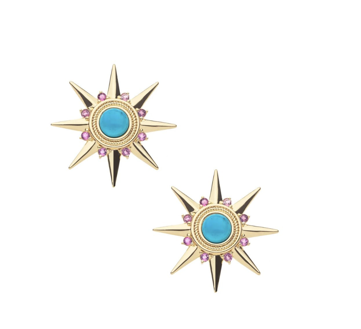 Strong Supernova Turquoise Earrings
