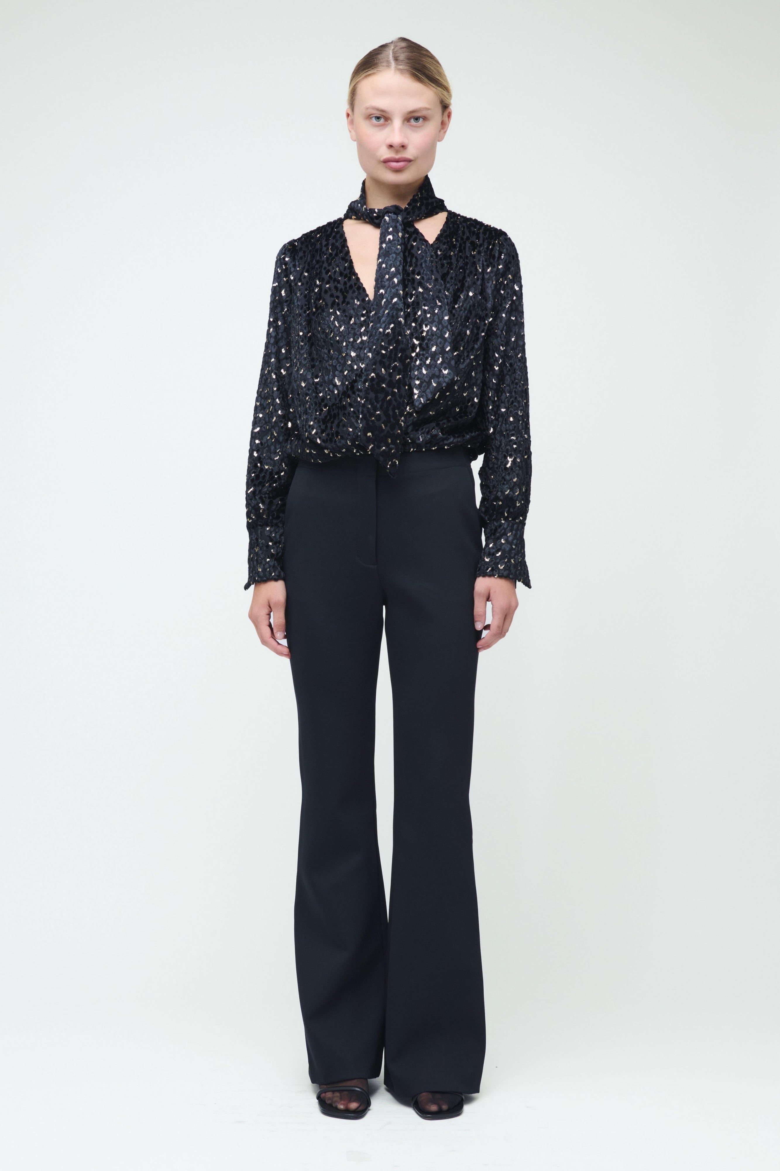 Kayleigh Long Sleeve Top Black Multi