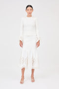 Elyse Long Sleeve Top White