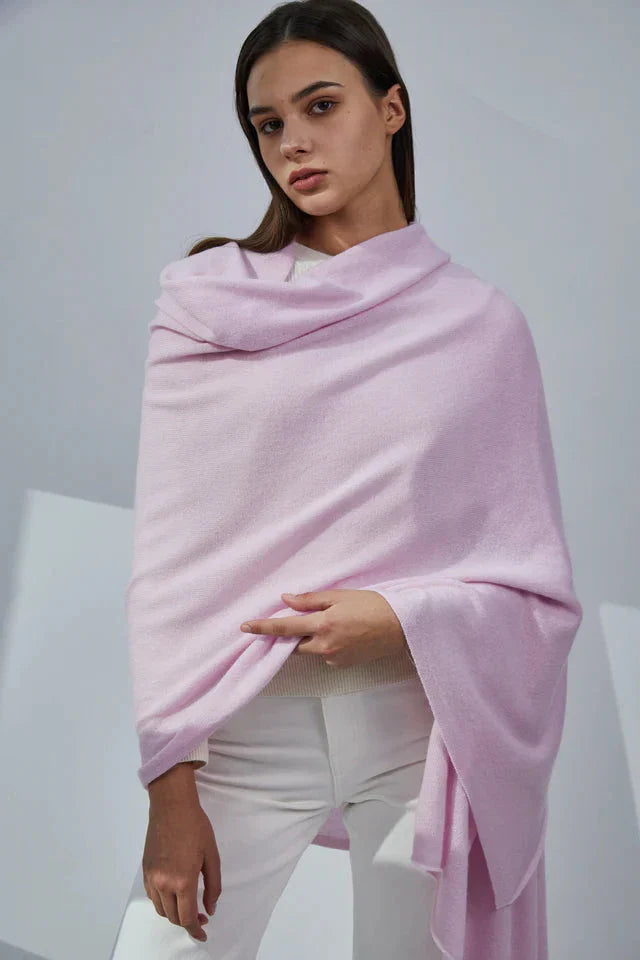 Pure Cashmere Travel Wrap Pink